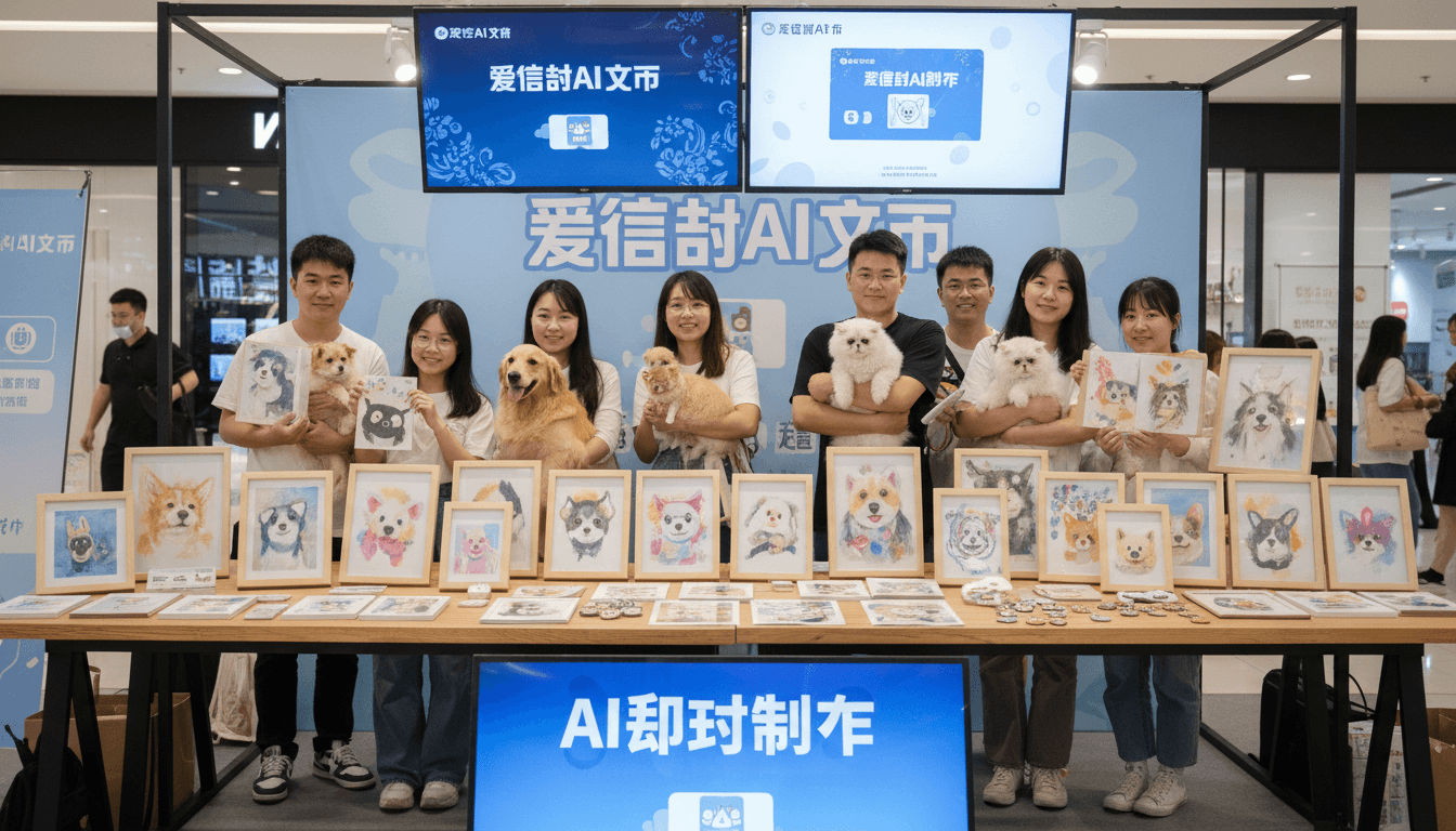 爱定智AI文创设备助力宠物经济，商场摆摊新模式受追捧
