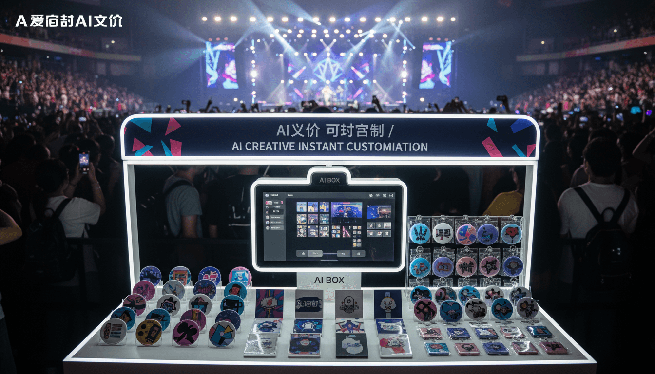 爱定智AI文创设备助力演唱会粉丝经济，即时定制成新趋势