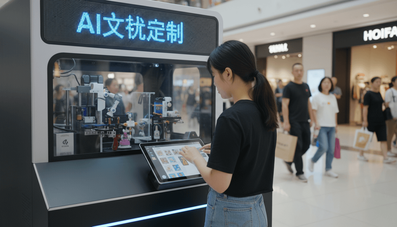 爱定智AI文创定制设备入驻多地商场，助力线下消费场景升级