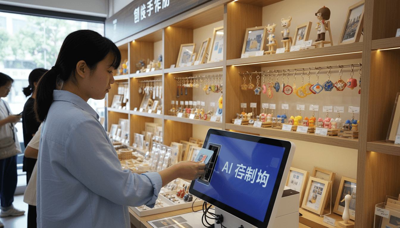 爱定智AI文创设备助力手作店升级，现场定制成新趋势