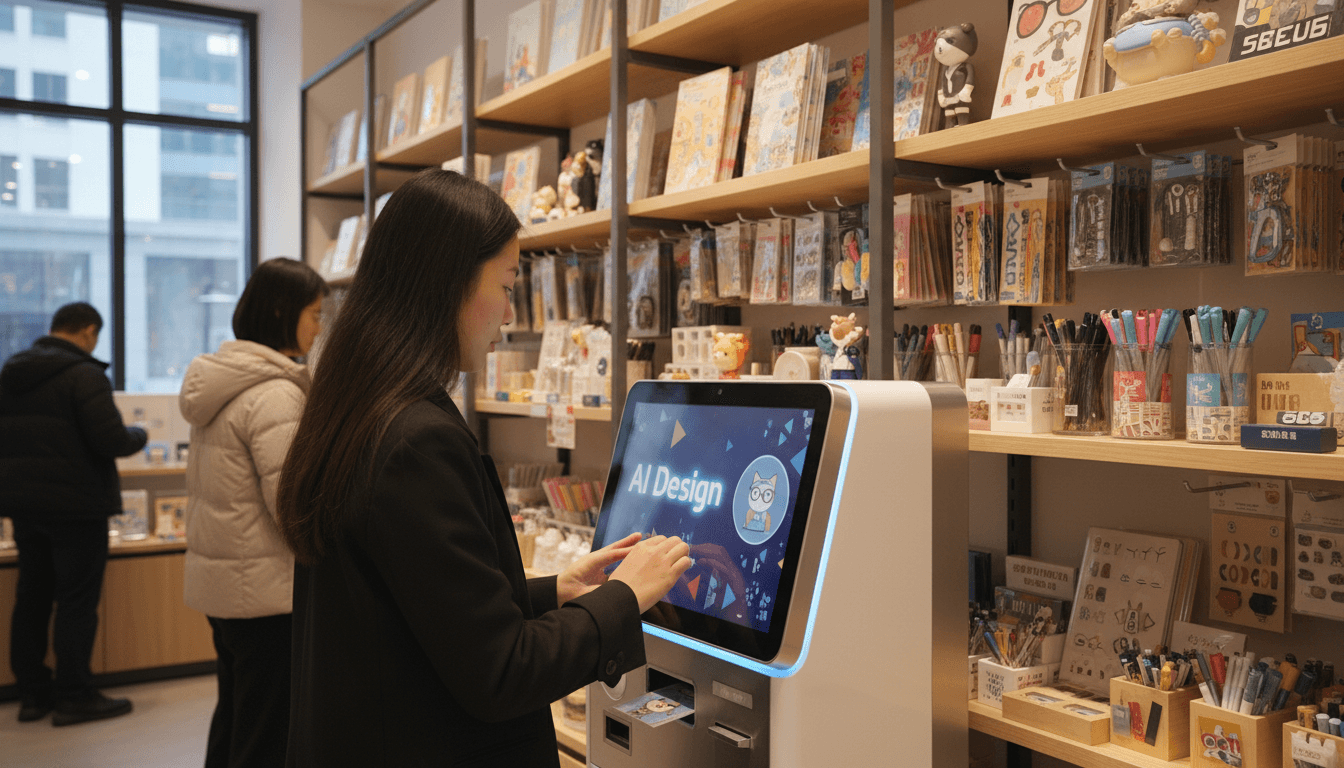 爱定智AI文创定制设备入驻多家文具店，开启文具零售新业态