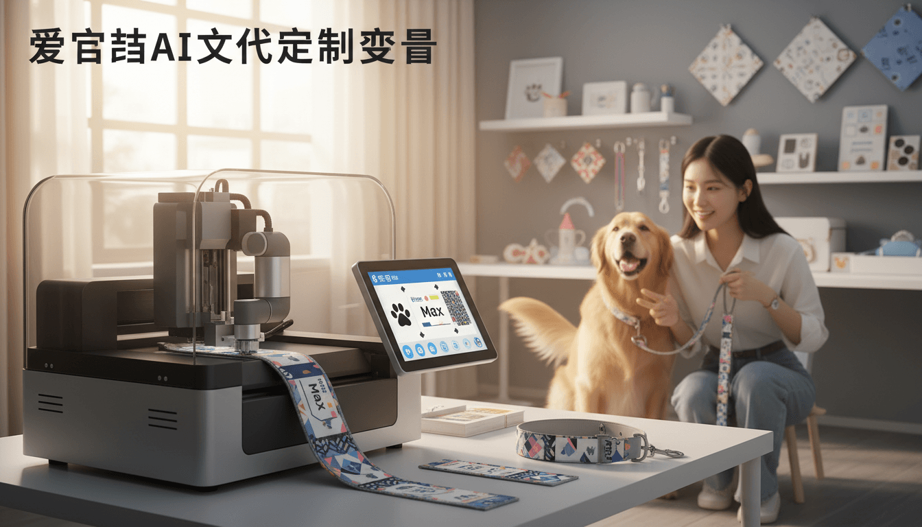 爱定智AI文创定制助力宠物经济：牵引绳配件成新宠
