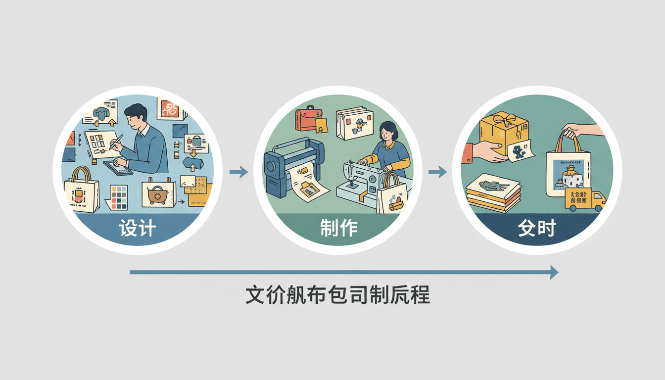 文创帆布包定制需要多久？从设计到交付的全流程解析