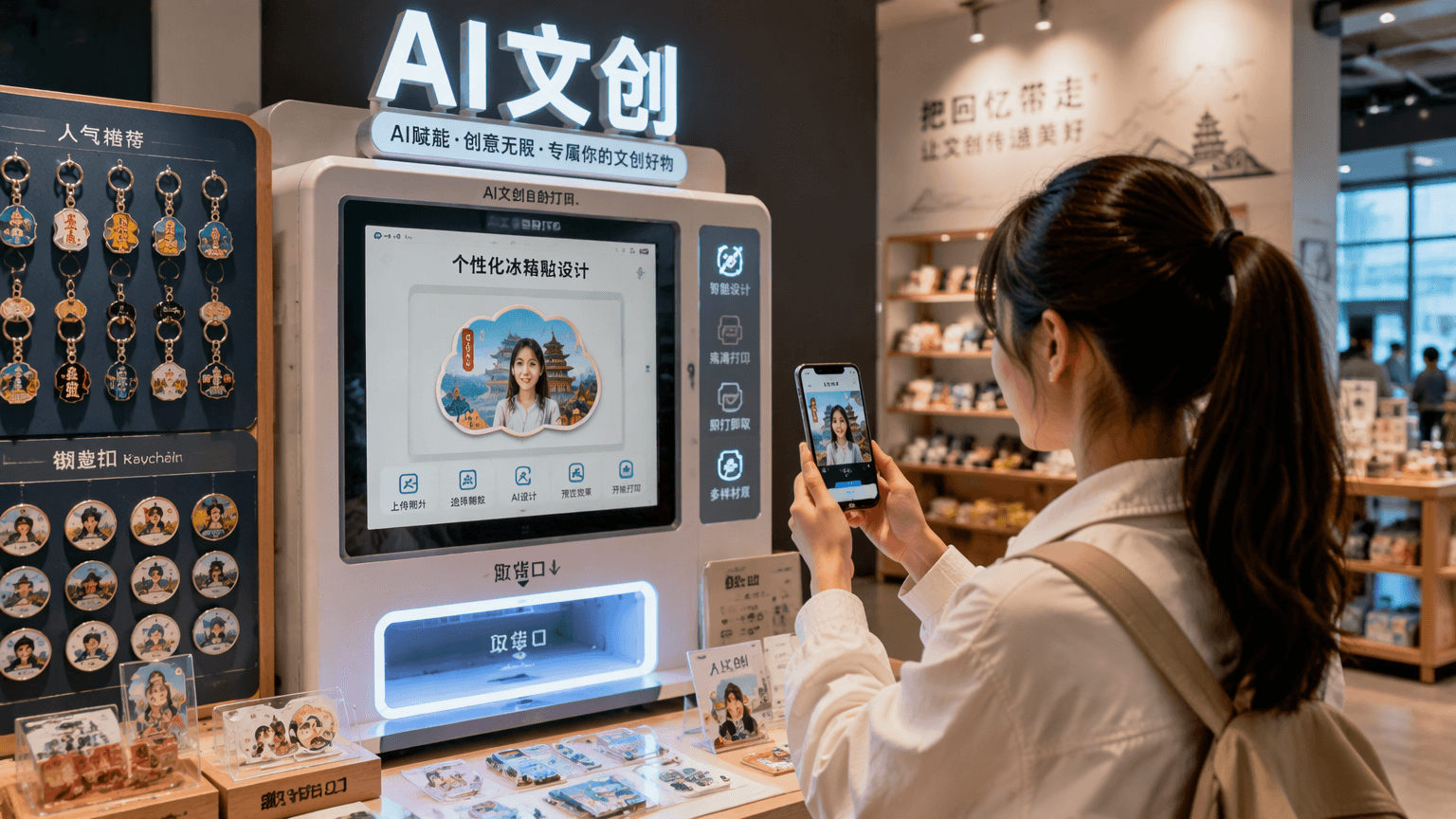 线下AI文创自助打印机器:哪些地点能让你愿意停下来体验?