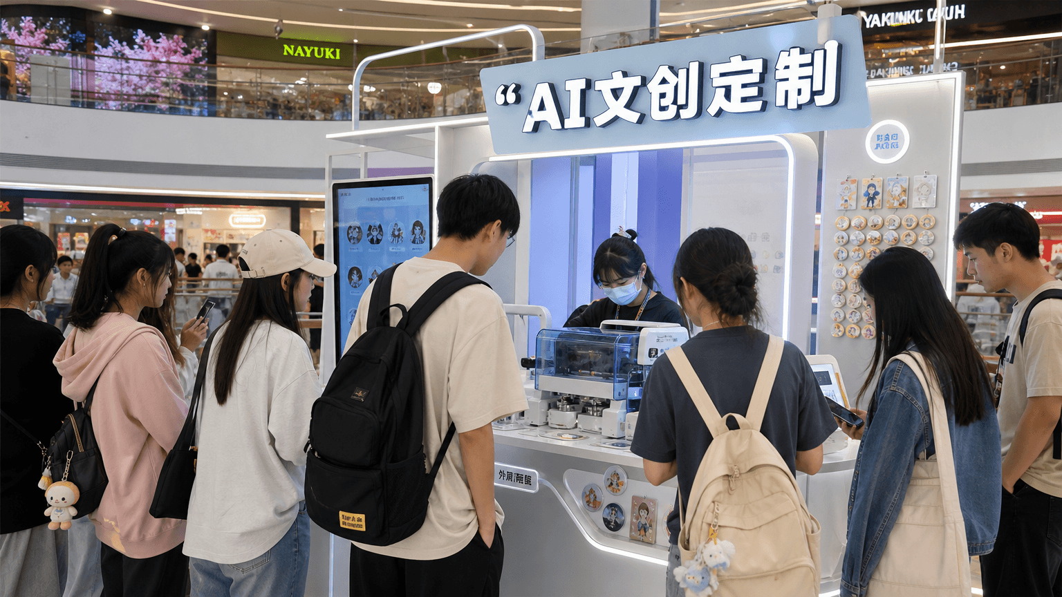 逛街偶遇AI文创定制摊位,商场、景区、博物馆哪个最让你心动?