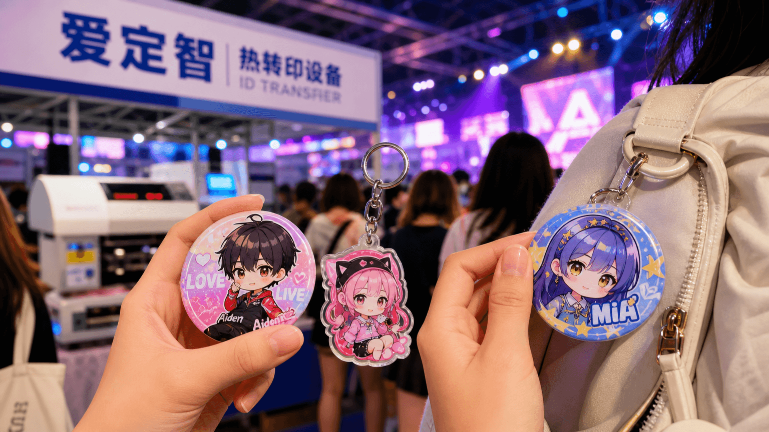 爱定智热转印定制耐造性实测:演唱会应援徽章钥匙扣不掉色不刮花
