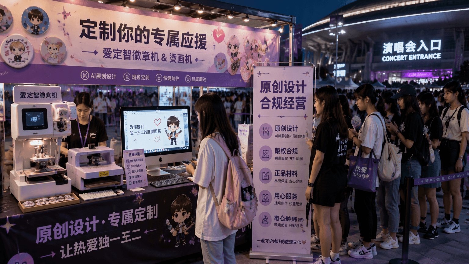 明星肖像与演唱会官方标志用于定制周边,这些法律风险需警惕