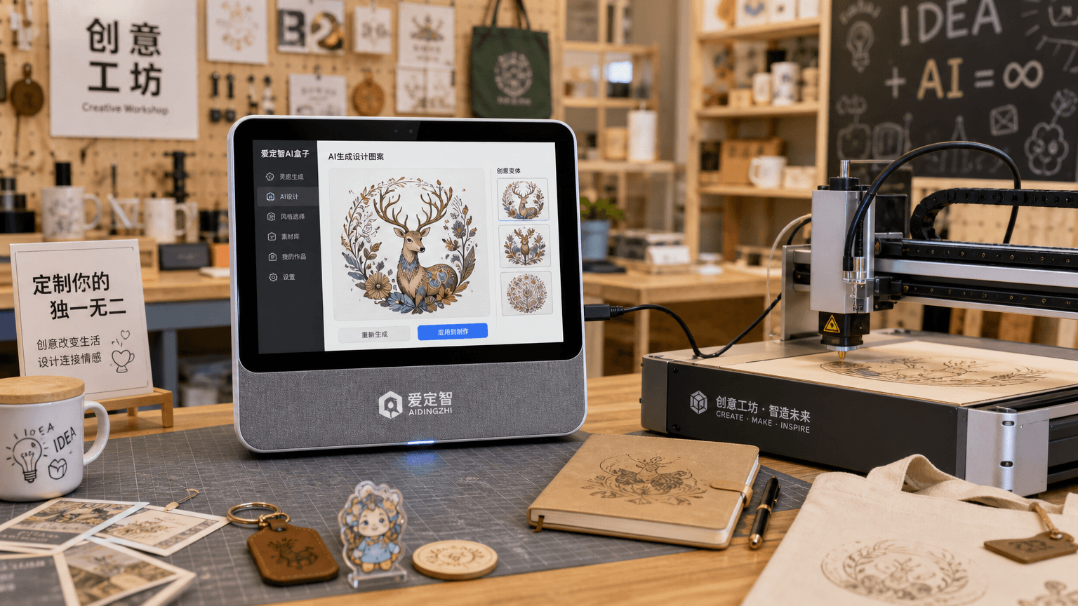 爱定智AI盒子强调本地独立运行与数据安全，成为文创定制差异化的新选择