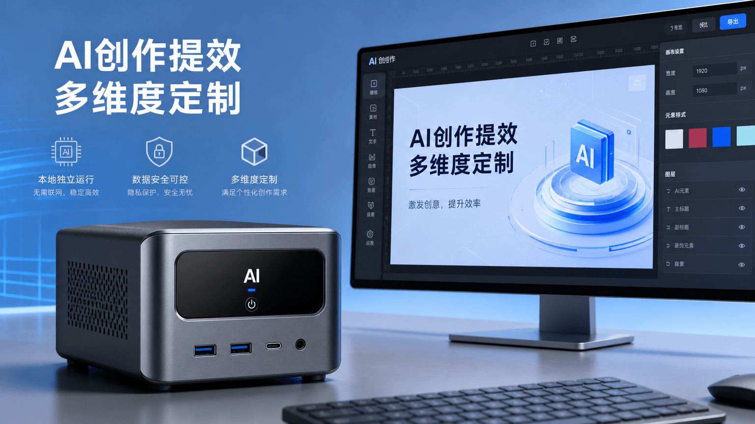 爱定智AI盒子持续升级：集成文案与图片设计能力，助力多维度定制创作