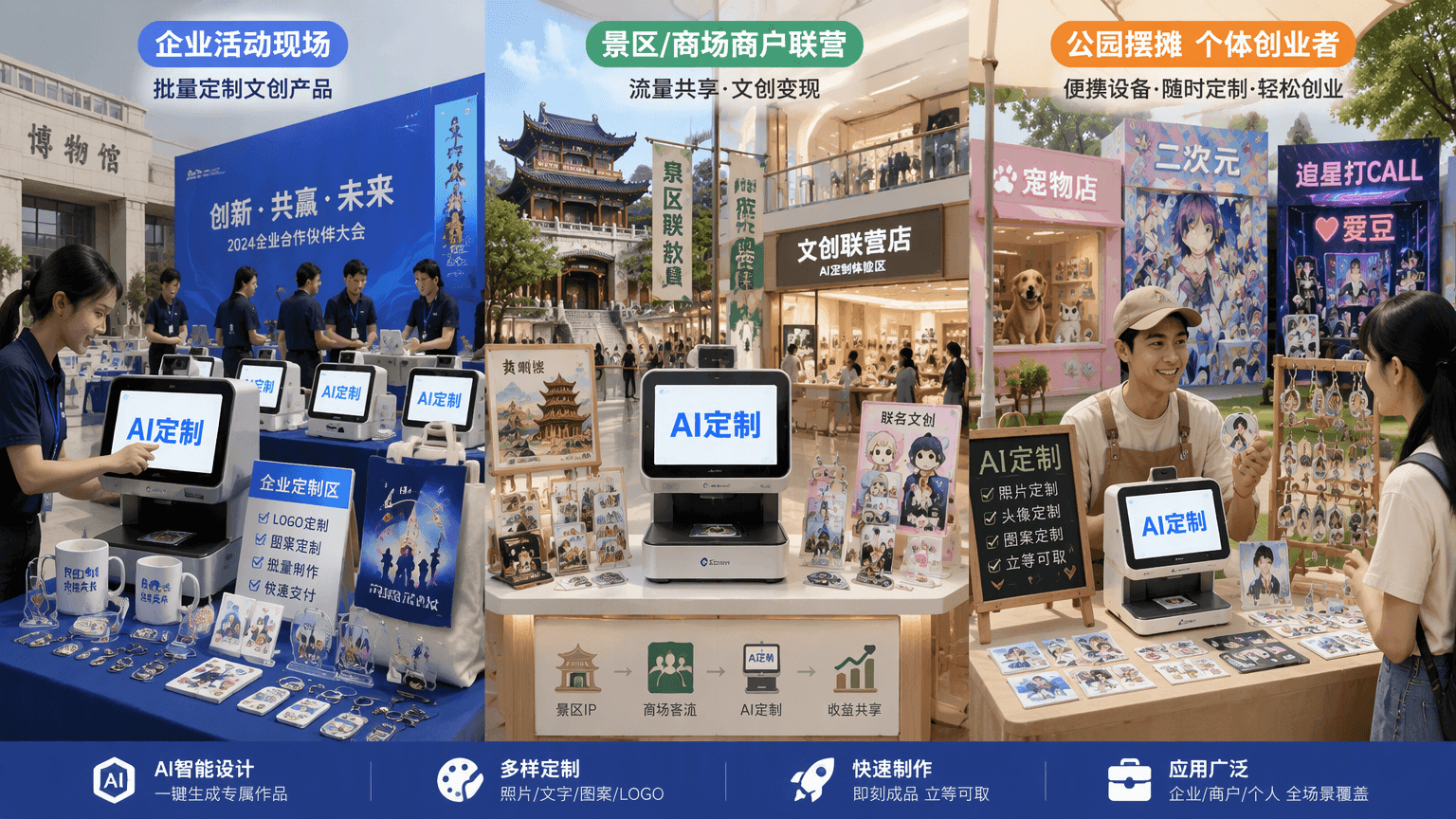 AI定制人群边界拓展：从企业批量到摆摊个体，爱定智设备如何适配多元需求